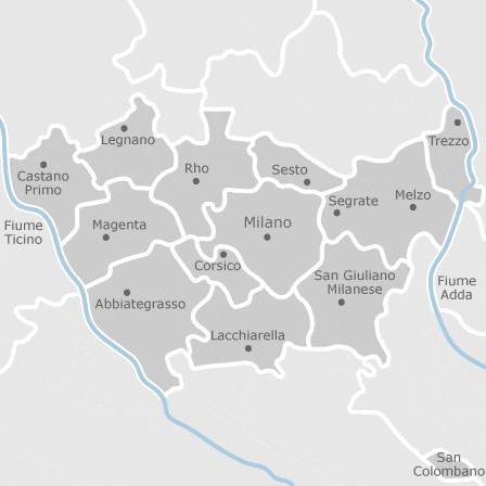 mappa provincia di Milano